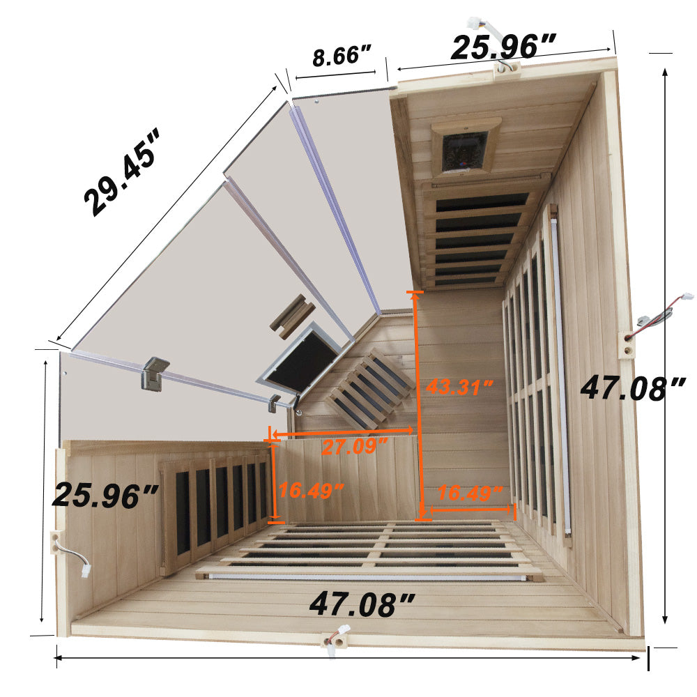 SR07 Corner 2-Person Cedar Sauna